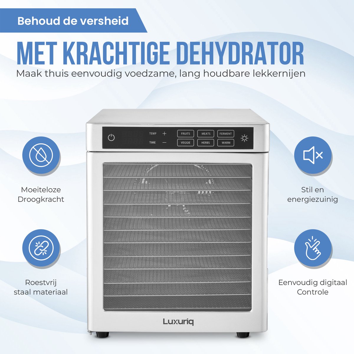 Luxuriq Droogoven 12 lagen