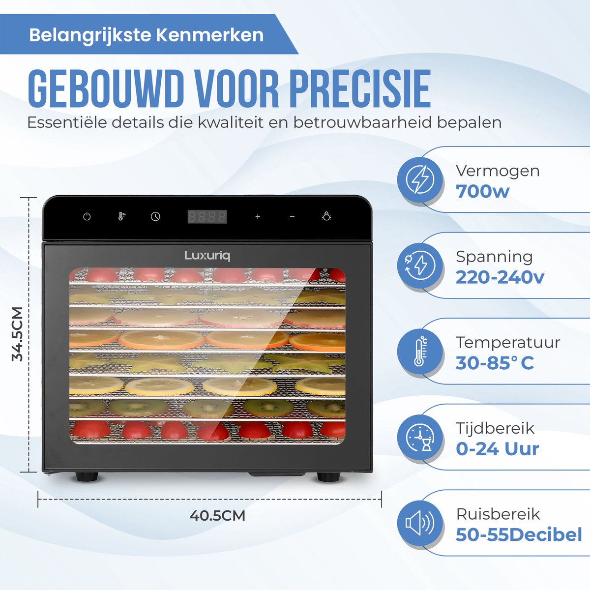 Luxuriq voedsel droogoven