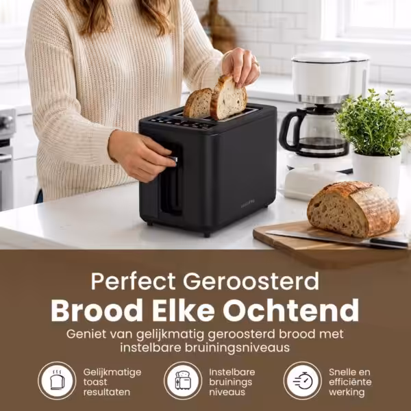 Perfect gerooster brood met de Luxuriq broodrooster